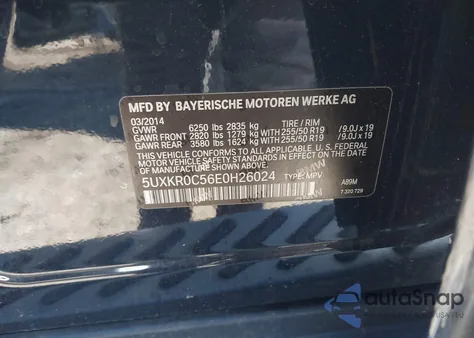 2014 BMW X5 xDrive35I from USA, damaged, VIN 5UXKR0C56E0H26024
